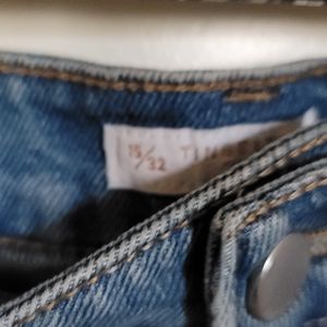 Distressed Denim Skirt